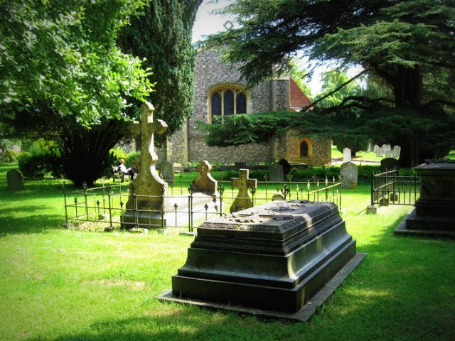 The cool and serene grounds of St. Michael's Church. The basilica and the forum of Verulamium lie underneath these and for obvious reasons cannot be excavated today.