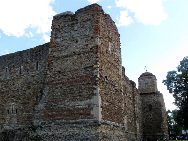 A Norman Castle built on the site and from the ruins of the Roman Temple of Claudius