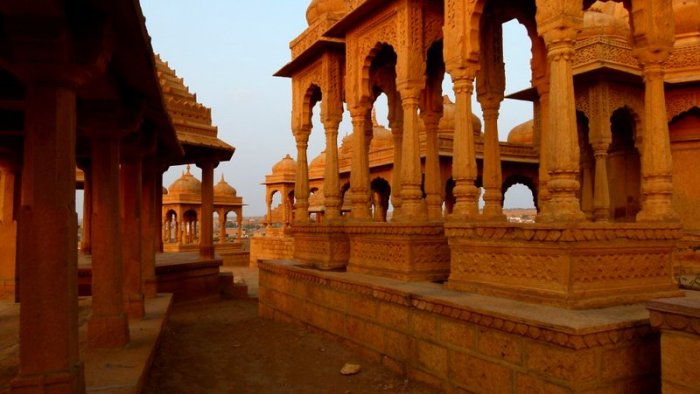 Hindu Cenotaphs, Rajasthan, Jaisalmer, Vyas Chhatri, Brahmin Crematoriumsthan, Jaisalmer, Vyas Chhatri
