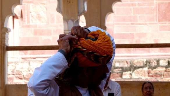 How to Tie a turban, Mehrangarh Fort, Jodhpur