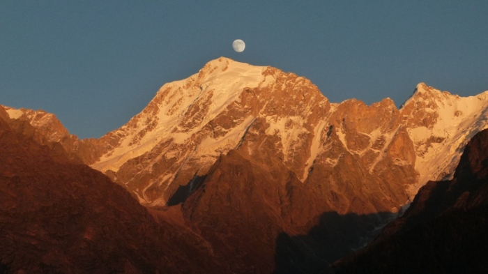 Kinner Kailash, Kalpa, moonrise