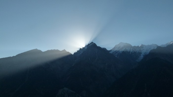 Kinner Kailash, sunrise, Kalpa, Himachal Pradesh, The Grand Shanri-La
