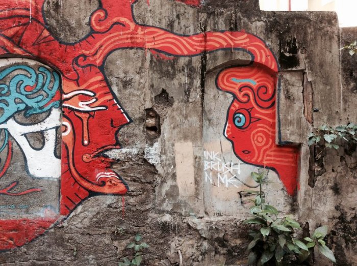 Nagrana Lane, Street Art, Graffiti Art, Bandra, Mumbai Ink Brush N Me