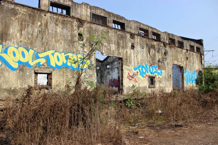 Graffiti, street art, Reay Road, Mumbai, abandoned warehouse