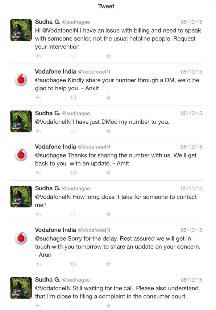 Vodafone Tweets