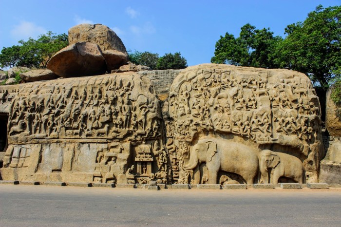 Mahabalipuram, UNESCO World Heritage Site, Arjuna's Penance, Descent Of Ganga, Relief Panel, Narrative Networks