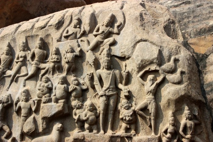 Mahabalipuram, UNESCO World Heritage Site, Arjuna's Penance, Descent Of Ganga, Relief Panel, Narrative Networks
